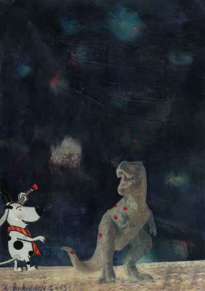 2013 bubbles mit buntem Hund